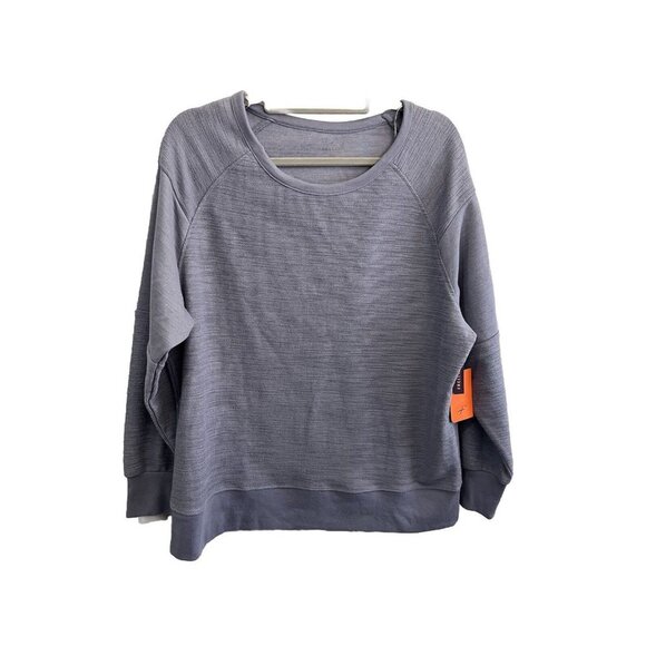 Freely Sweatshirt Women Large Crew Pullover  Blue Granite - Picture 1 of 12